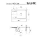 ZLEWOZMYWAK GRANITOWY SCHOCK RONDA D-100XL CROMA CRISTALITE+ - DOSTAWA GRATIS
