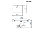 ZLEWOZMYWAK GRANITOWY SCHOCK GREENWICH SILVERSTONE N-100 L 556x456 mm - DOSTAWA GRATIS