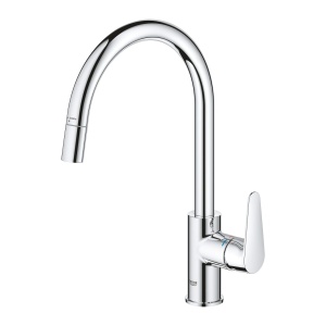 Grohe bateria BauCurve chrom 30547000 wyciągana wylewka z perlatorem