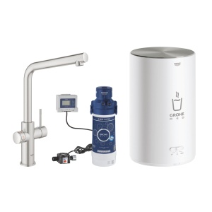Grohe bateria kuchenna Red Duo Wylewka i bojler w rozmiarze M 30327DC1 stal nierdzewna