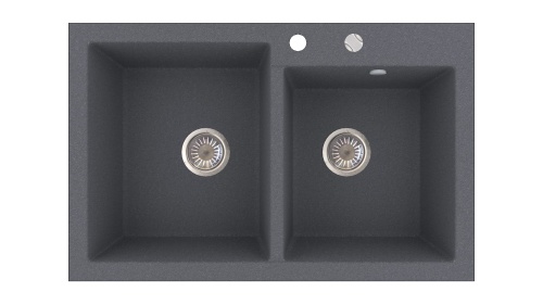 ZLEWOZMYWAK GRANITOWY BERG ELEMENT BRL10203 2,0 BOC STALOWY METALIK - DOSTAWA GRATIS
