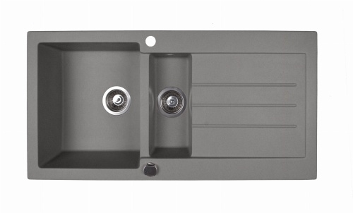 ZLEWOZMYWAK GRANIOWY BERG UNIT BRG1051 1,5 OC STALOWY METALIK - DOSTAWA GRATIS