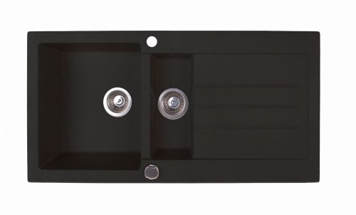 ZLEWOZMYWAK GRANIOWY BERG UNIT BRG1251 1,5 OC CZARNY METALIK - DOSTAWA GRATIS