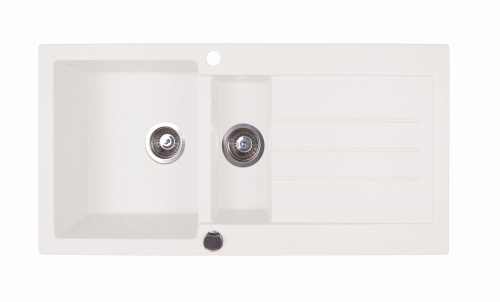 ZLEWOZMYWAK GRANIOWY BERG UNIT BRG1651 1,5 OC BIAŁY ALABASTER - DOSTAWA GRATIS
