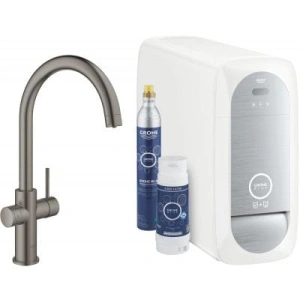 Grohe Blue Home zestaw startowy z baterią kuchenną brushed hard graphite 31455AL1