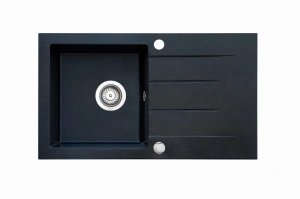 Zlewozmywak granitowy iceBERG FOCUS ONYX ZFS1411 - ociekarka do zlewozmywaka gratis