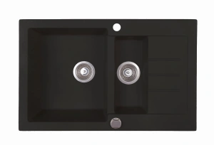 ZLEWOZMYWAK GRANIOWY BERG UNIT BRG12513 1,5 COMPACT MOC CZARNY METALIK - DOSTAWA GRATIS