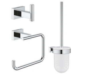 GROHE  CUBE ZESTAW AKCESORIÓW ŁAZIENKOWYCH 3 W 1  ESSENTIALS  40757001 CHROM