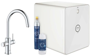 GROHE BR1 OHM SINK L-SPOUT EU STAL NIERZDZEWNA.  31728DC0