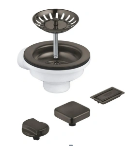 Grohe Universal zestaw odpływowy z korkiem automatycznym kolor: brushed hard graphite (1 BOWL)