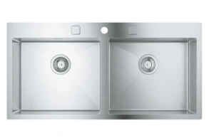 GROHE K800 ZLEWOZMYWAK, 2-KOMOROWY, KOLOR STAL SZCZOTKOWANA, 120, 102,4/56 CM