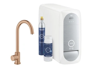 GROHE  BLUE HOME MONO C-SPOUT WATER SYSTEMS brushed warm sunset