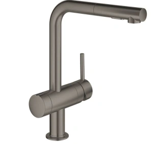 GROHE MINTA BATERIA KUCHENNA, KOLOR HARD GRAPHITE, WYLEWKA L, WYCIĄGANA WYLEWKA