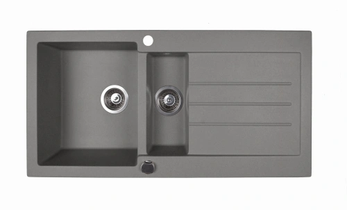 ZLEWOZMYWAK GRANIOWY BERG UNIT BRG1051 1,5 OC STALOWY METALIK - DOSTAWA GRATIS