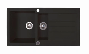 ZLEWOZMYWAK GRANIOWY BERG UNIT BRG1251 1,5 OC CZARNY METALIK - DOSTAWA GRATIS