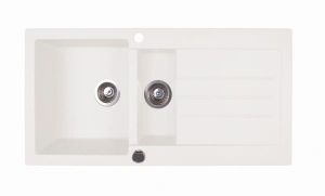 ZLEWOZMYWAK GRANIOWY BERG UNIT BRG1651 1,5 OC BIAŁY ALABASTER - DOSTAWA GRATIS