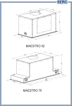 OKAP PODSZAFKOWY BERG MAESTRO WHITE 75 MAESTRO75WH