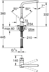 GROHE BATERIA VENTO CHROM 30425000