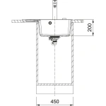 Zlewozmywak Centro CNG 611-62 TL Fragranit+ Czarny mat 114.0633.124