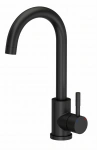 iceBERG ZESTAW SAN ZLEWOZMYWAK GRANITOWY + BATERIA MANGO CZARNO CZARNA + SYFON ZZB1411ABB-